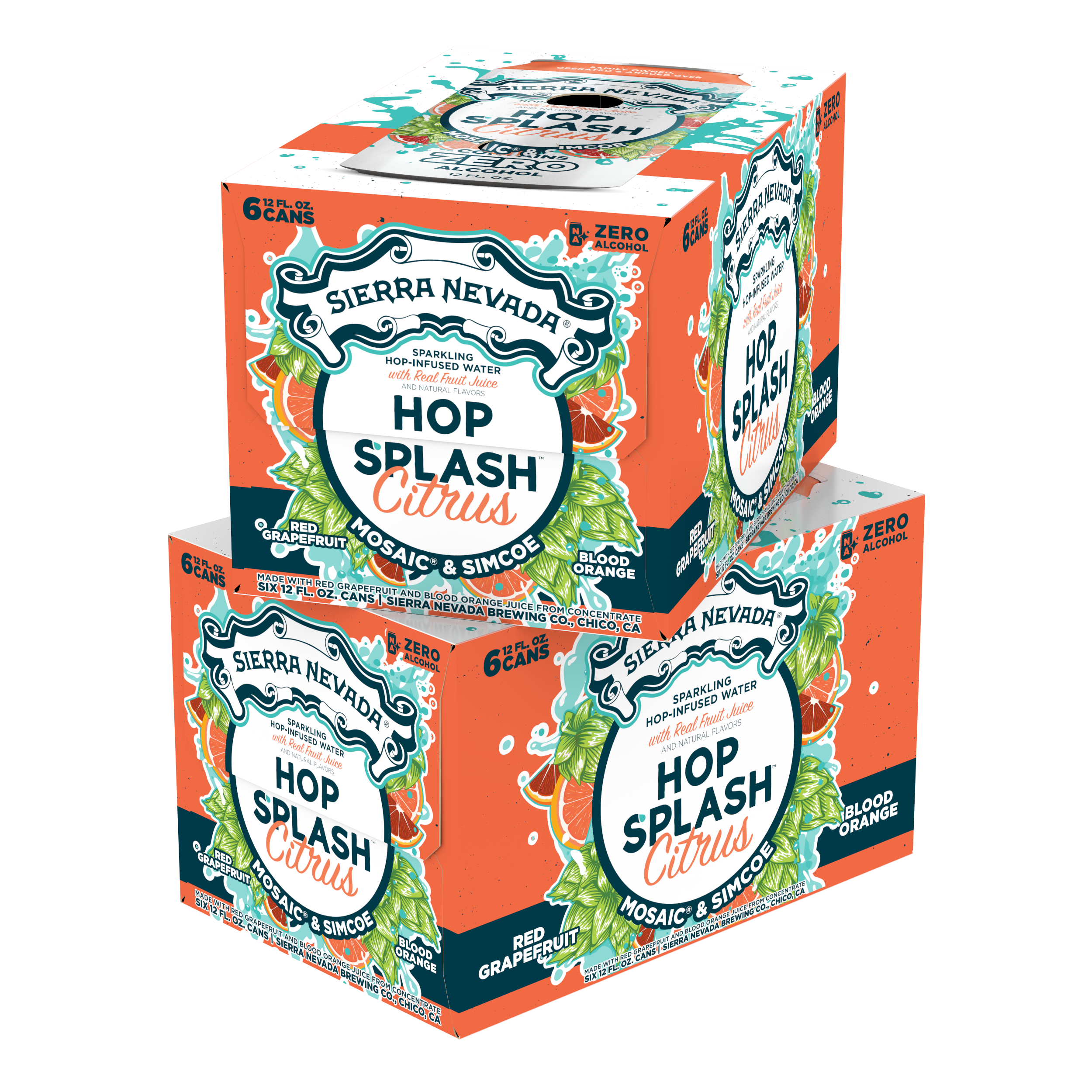 Sierra Nevada Brewing Co. Hop Splash Citrus Non-Alcoholic Sparkling Hop Water - 12 Pack