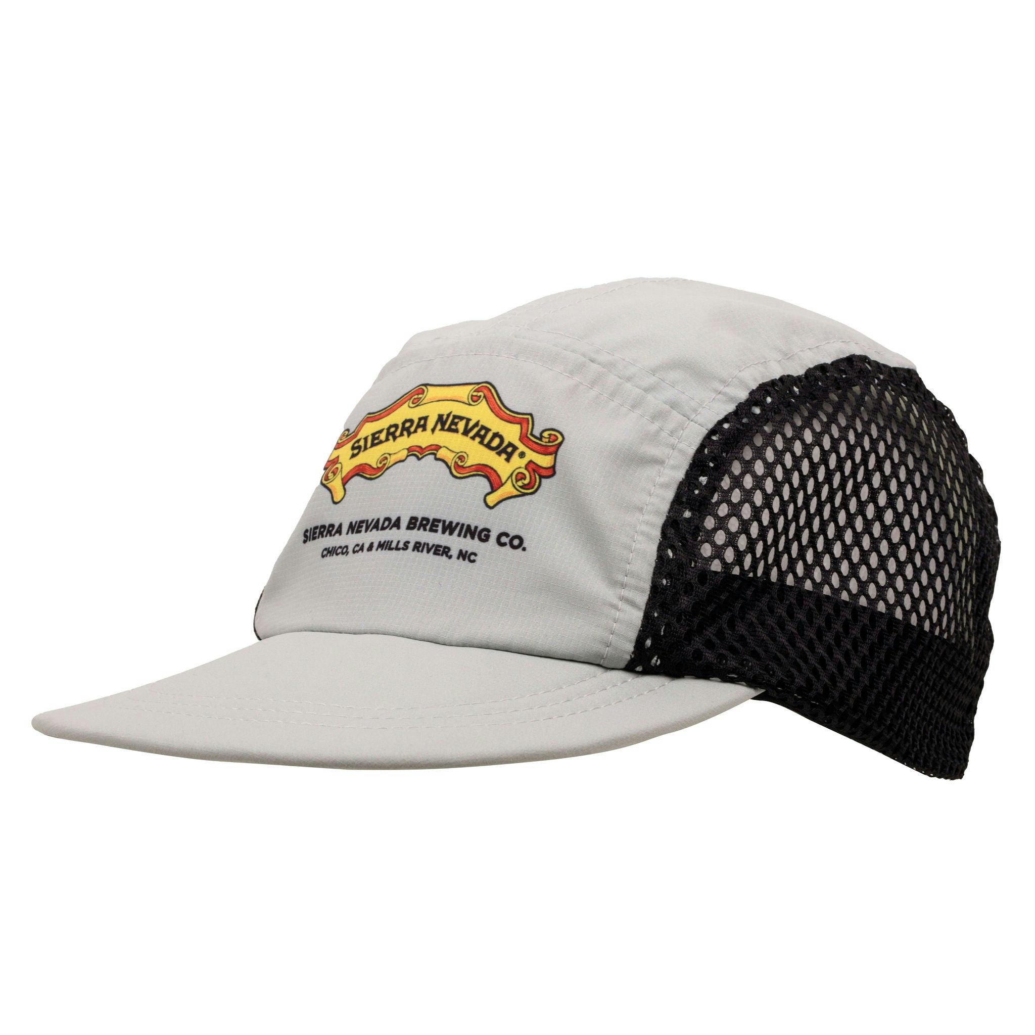 Sierra Nevada Brewing Co. Camper Hat - side view showing the brim of the hat and the mesh side paneling feature