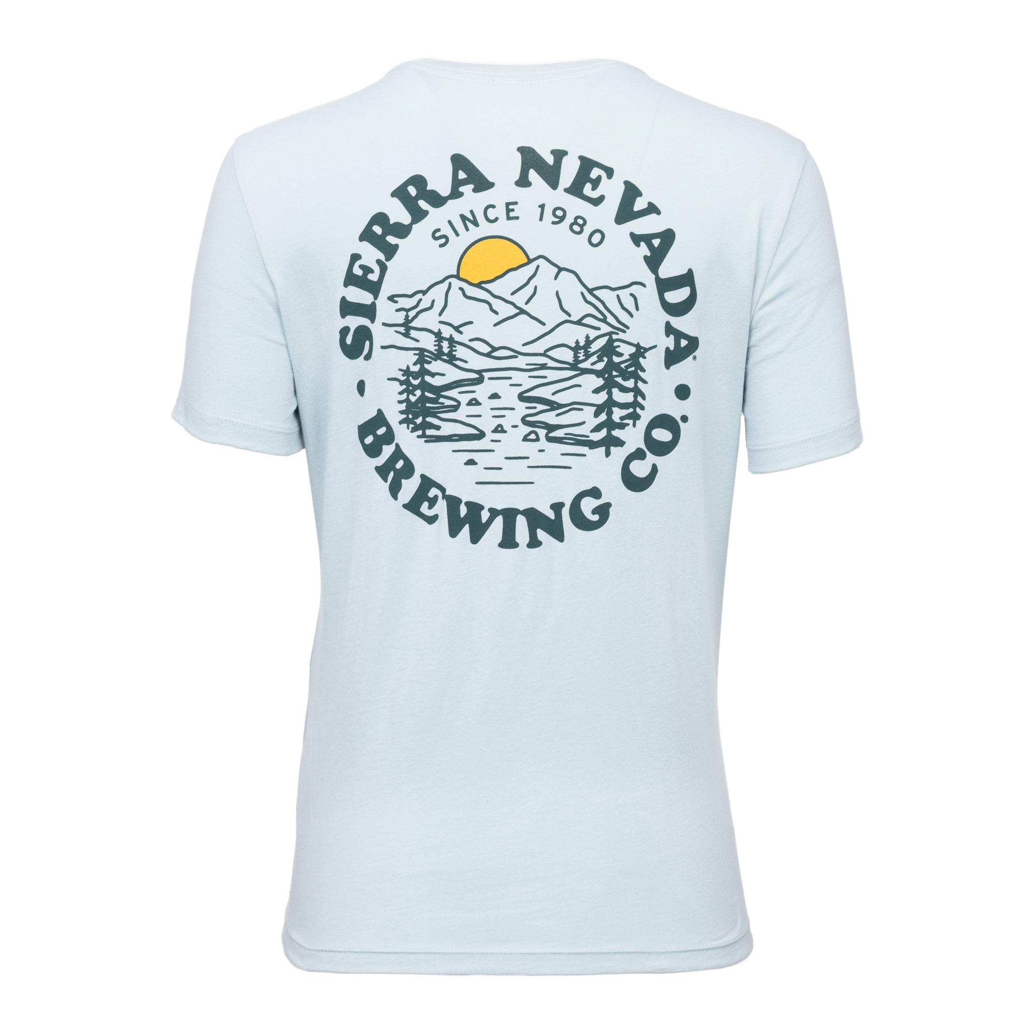 Sierra Nevada Brewing Co. Women's Circle Mountain Tee - back view featuring mountain graphic